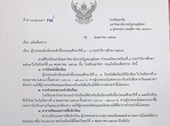 Letter notifying parents Students in
grades 1 - 6, academic year 2024