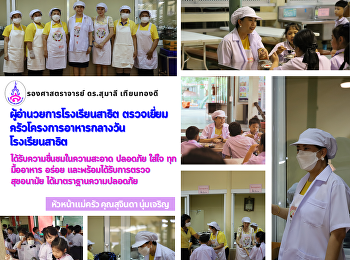 ผู้อำนวยการโรงเรียนสาธิต
ตรวจเยี่ยมครัวโครงการอาหารกลางวันโรงเรียนสาธิต