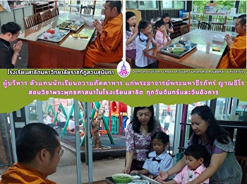 Phra Maha Theeraphat Yantheero, a
teacher who teaches Buddhism at the
4th-6th grade level.