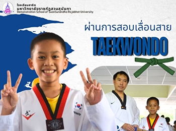 passing the Taekwondo promotion test.