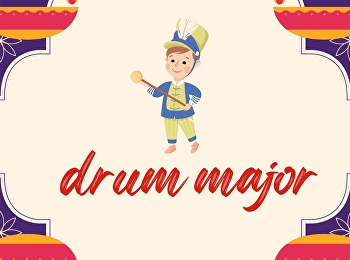 The Suan Sunandha Demonstration School
has a drum major // Each faculty has
good-looking flag bearers and drummers,
as if they stepped out of a fairy tale.