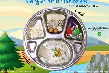 Lunch menu 17 July 2025